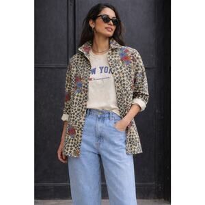 Vintage Ashley Hall Floral Button Down Blouse 90s Statement Print Sz 8